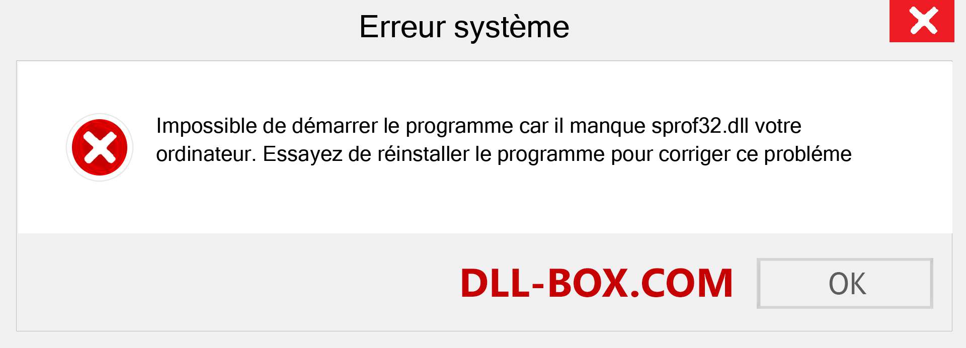 Le fichier sprof32.dll est manquant ?. Télécharger pour Windows 7, 8, 10 - Correction de l'erreur manquante sprof32 dll sur Windows, photos, images